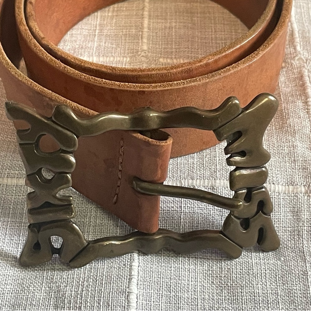 Miss Sixty Vintage Leather Italy Chunky Belt Buckle Sz M - Picture 2 of 13